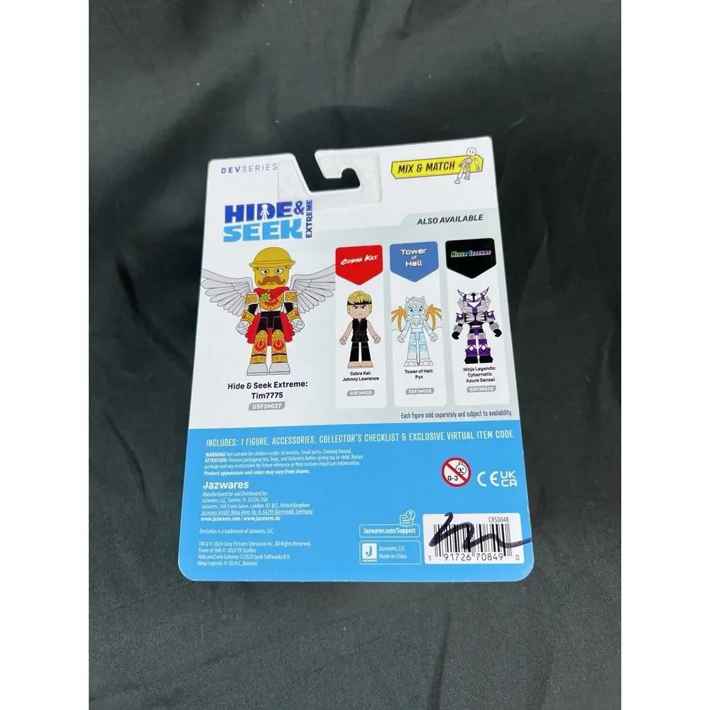 Roblox DevSeries Hide & Seek Extreme: TIM7775 Toy Figure w/Virtual Item Code NEW